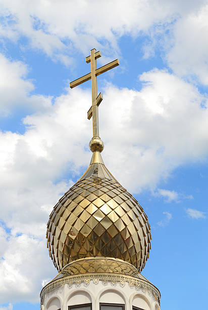 istock The dome and cross of an orthodox chapel. 524175420