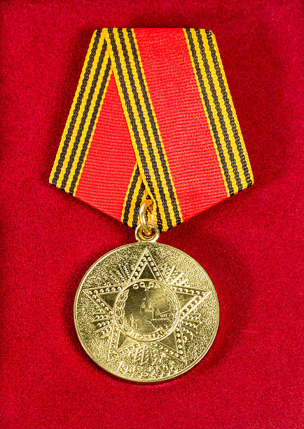 istock Soviet medal in honor of anniversary of victory in War 524176830