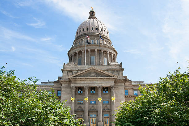 capitólio do estado de boise - idaho boise state idaho state capitol imagens e fotografias de stock