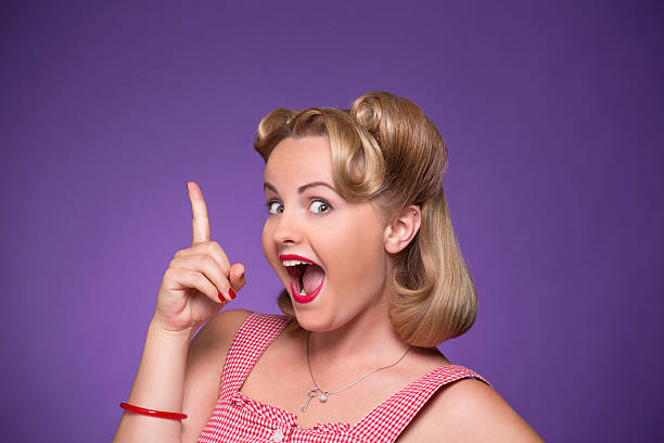 istock Pin-up girl demonstrating emotions 524178046