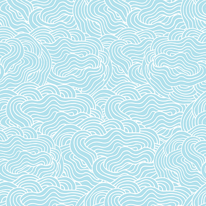 Abstract seamless background pattern made of hand drawn elements Vector illustration