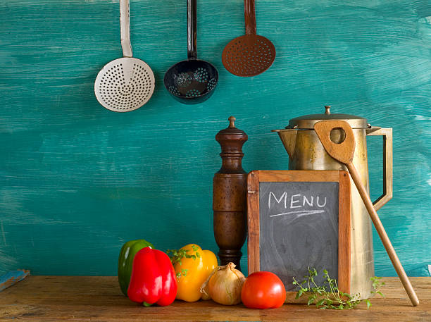 istock menu w. food ingredients, cooking recipes 524195241