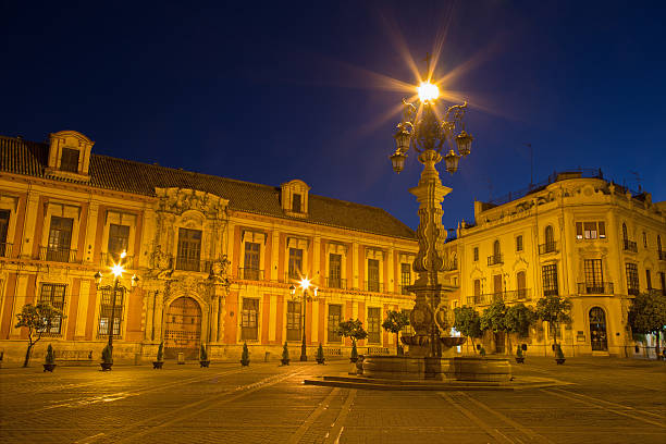 istock Seville - Plaza del Triumfo and Palacio arzobispal 524196555