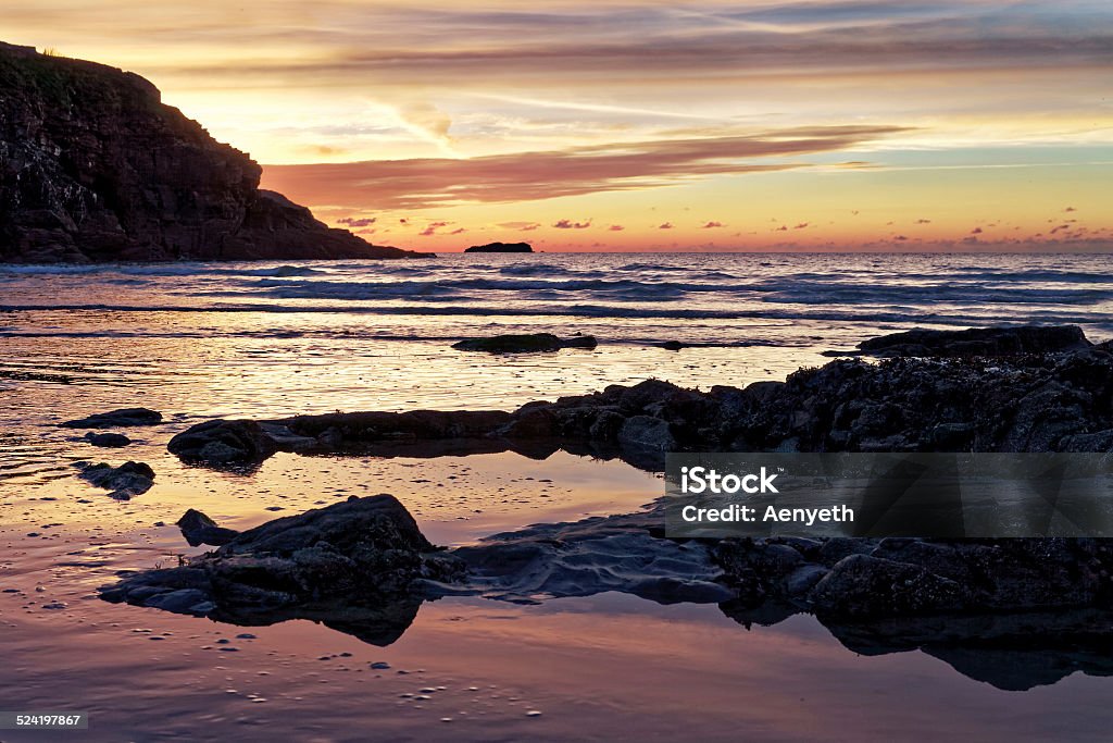 Beautiful sunset over the sea Bright colorful sunset over the sea Awe Stock Photo