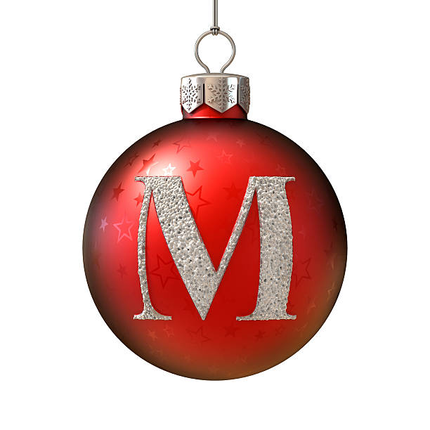 istock Christmas ball font letter M 524198679