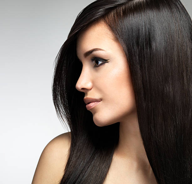 istock Pretty woman with long brown hairs 524199689