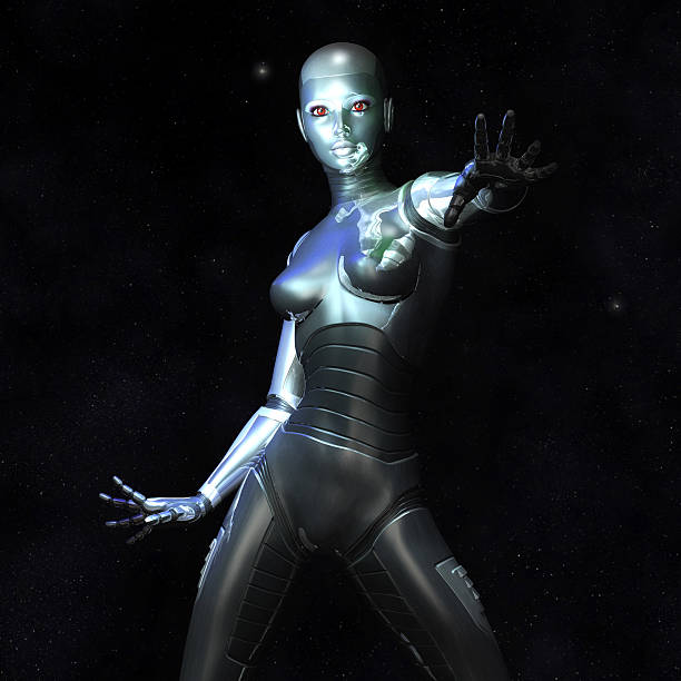 Female Cyborg stock photo