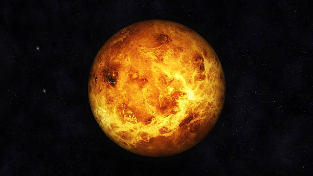 Venus Digital Illustration of Planet Venus venus planet stock pictures, royalty-free photos & images