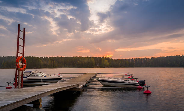 istock Recreational boats at sunrise 524201723