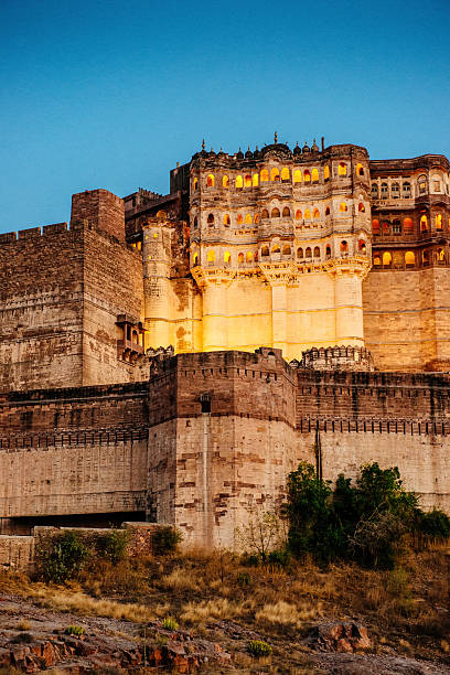 Mehrangarh Fort, located in Jodhpur in the state of Rajasthan, is a massive fort located on a hill 400 feet above the city and is one of the largest forts in India.