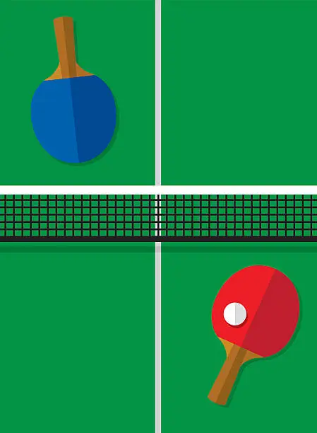 Vector illustration of Ping Pong Table