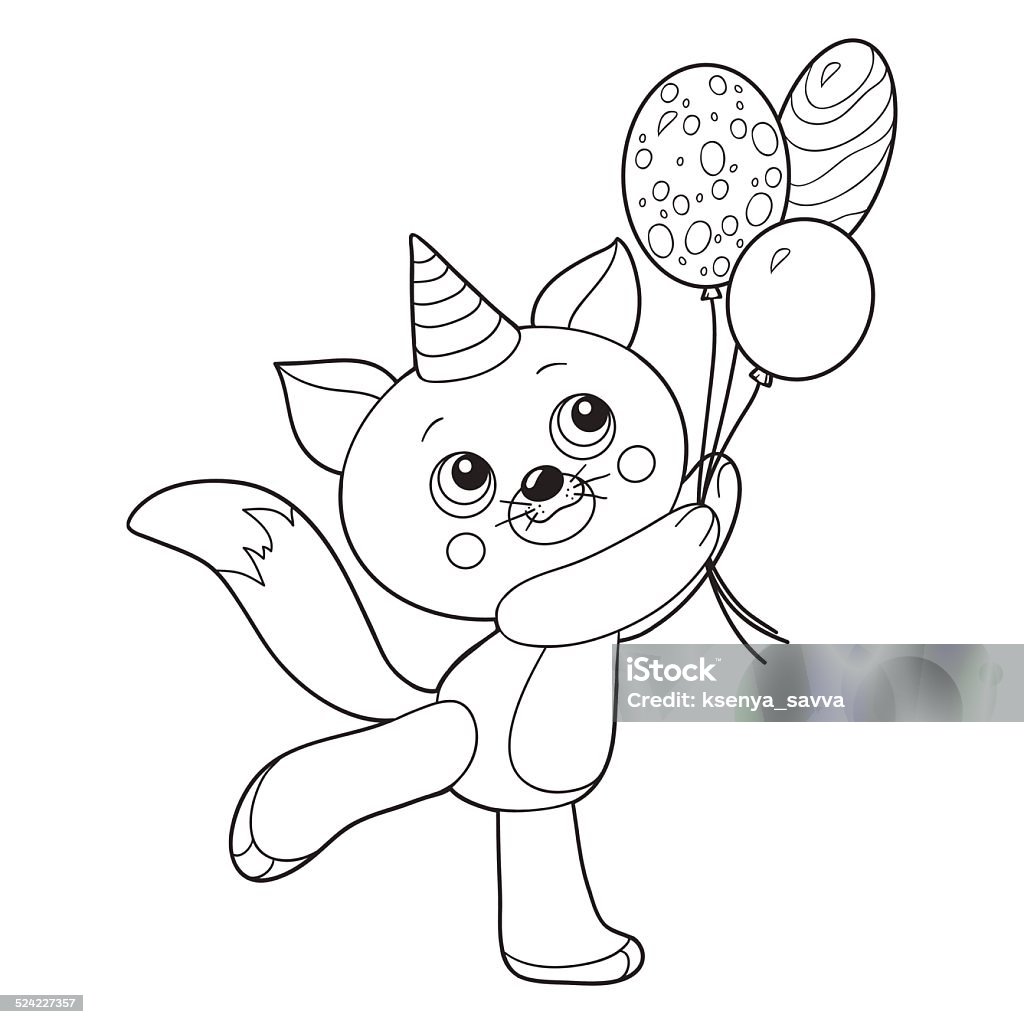 Coloring book (cat) Activity stock vector