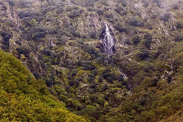 Waterfall Manto de la Virgen. Spain.