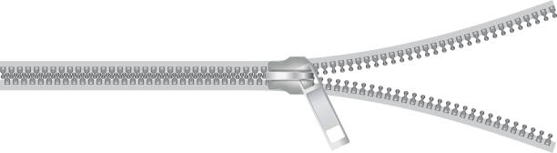 ilustrações de stock, clip art, desenhos animados e ícones de fecho de correr - fecho aberto