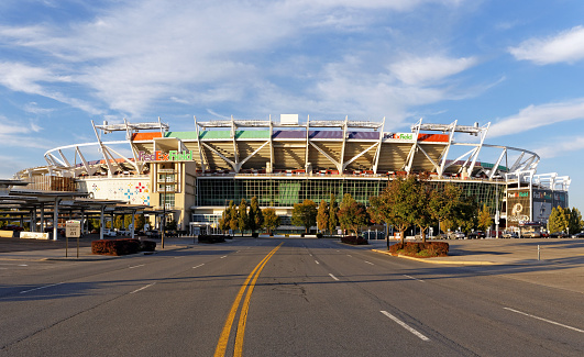 Landover, MD, USA - September 23, 2014: FedEx Field in Landover, Maryland. FedEx Field is a football stadium and home of the Washington Redskins of the NFL.