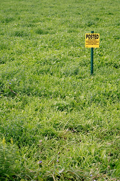 istock Posted Sign in Grassy Field 524234143