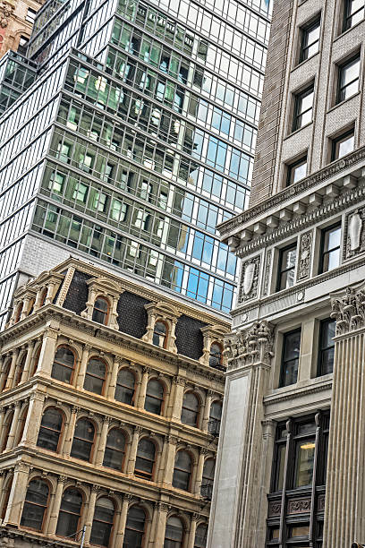 istock Old And Modern New York City Buildings Low Angle View 524258957