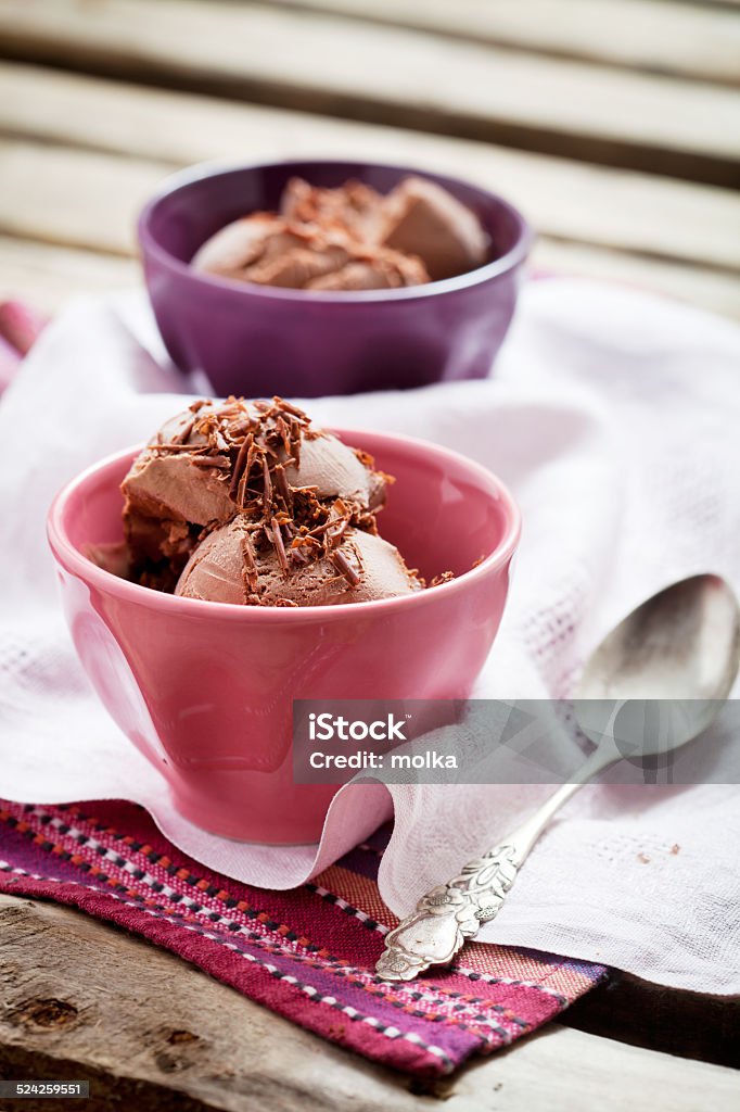 Chocolate ice cream Homemade chocolate ice cream Brown Stock Photo