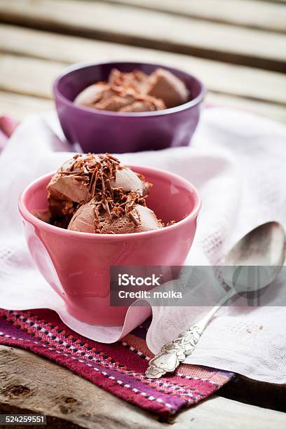 Chocolate Ice Cream Stock Photo - Download Image Now - Brown, Brown Eyes, Chocolate Shaving
