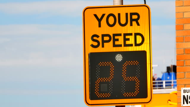 Yellow Electric Traffic, Your Speed, Electric Speed Sign
