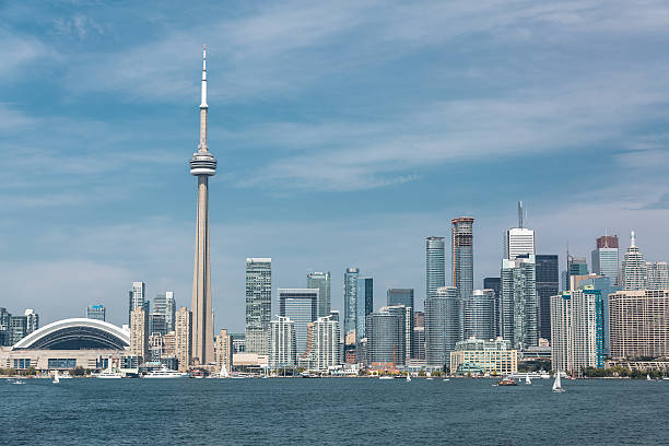 istock scenic view at Toronto city waterfront skyline background 524261203
