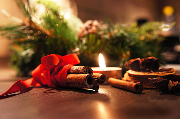 istock Beautiful Christmas wreath with candles 524261273