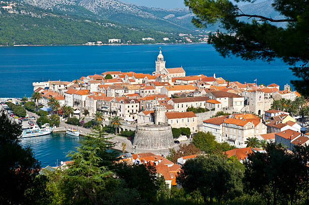 istock Korcula, old medieval town in Croatia 524263787