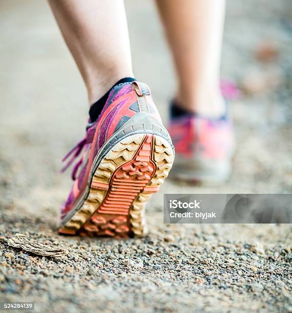 Walking Or Running Legs Adventure And Exercising Stock Photo - Download Image Now - Cross-Country Running, Jogging, Mountain