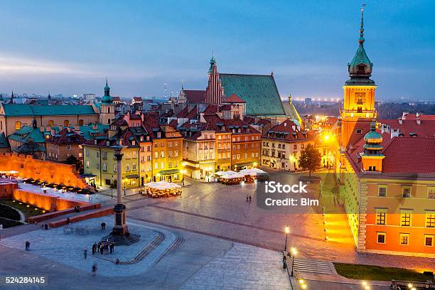 Royal Castle Castle Square With Sigismunds Column Warsaw Poland Stock Photo - Download Image Now