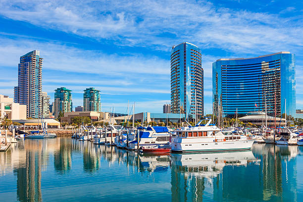 istock Skyscrapers of San Diego Skyline waterfront and harbor, CA 524286479