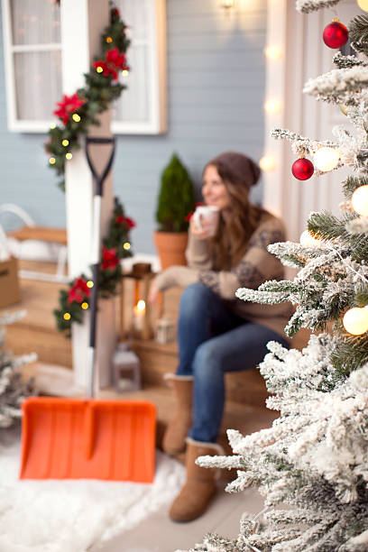 istock Woman in front of a house. 524286743