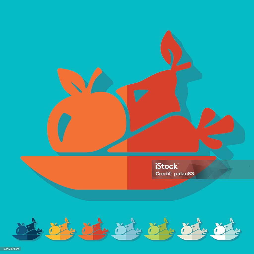 Flat design: healthy food Abstract stock vector