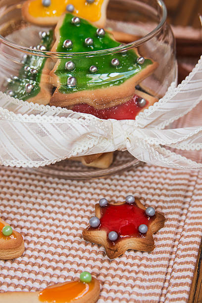 istock Christmas handmade cookies on wooden background 524288769