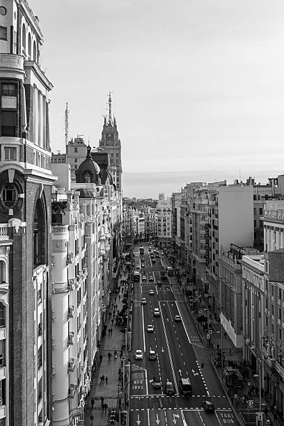 istock Aerial view of Gran Via in Madrid 524289083