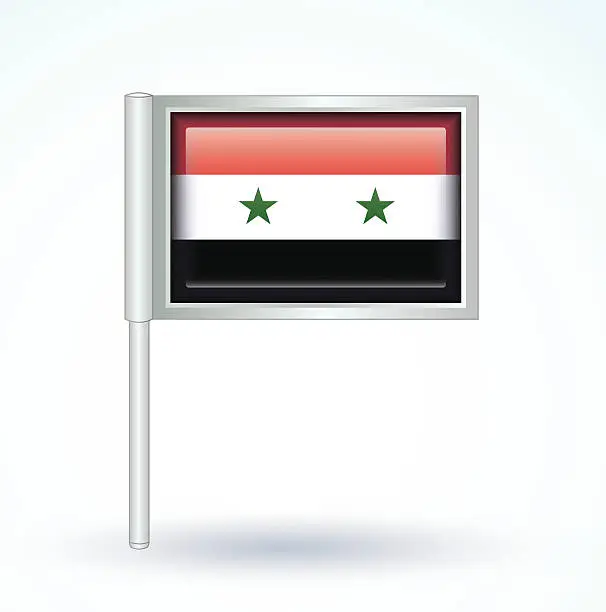 Vector illustration of Flag of United Arab Republic, vector illustration