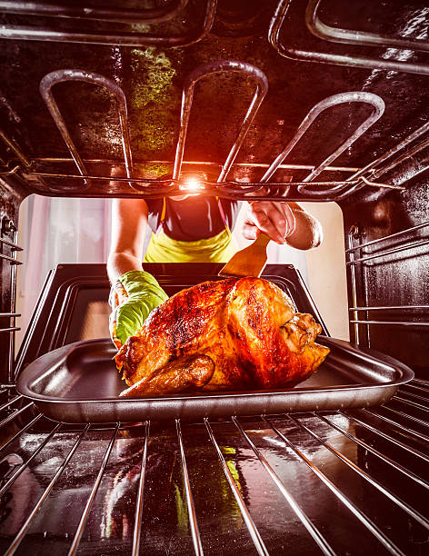 istock Cooking chicken in the oven at home. 524297649