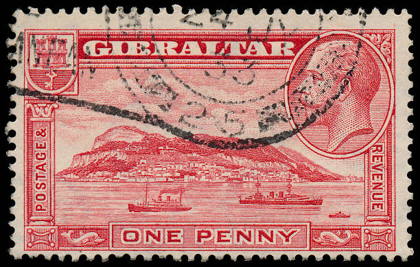 istock Stamp printed in UK shows image of the George V 524299507