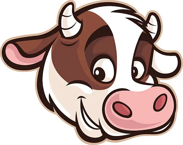 Vector illustration of Cow Head