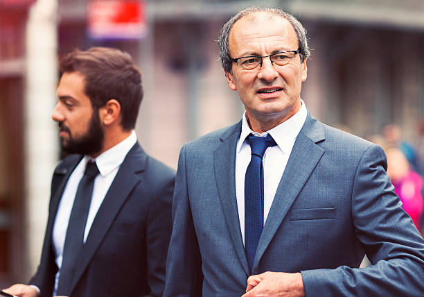 Businessmen walking on the busy streets of Istanbul