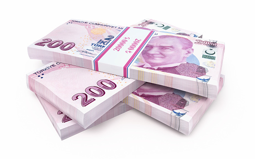 Papel de los billetes turco photo