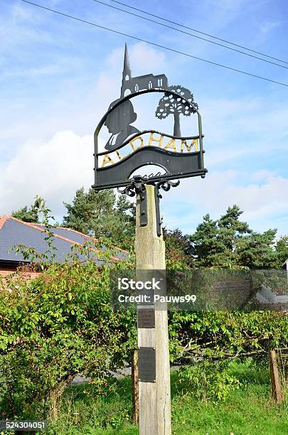 Traditional Village Sign Village Sign Stock Photo - Download Image Now - Cultures, England, Essex - England