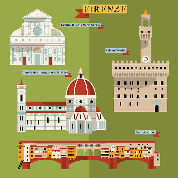 ilustrações de stock, clip art, desenhos animados e ícones de miras de florença. itália, europa. - ponte vecchio