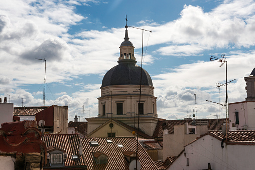 Typical rooftops in Madrid's Latina quarter, on a cloudy Autumn morning.