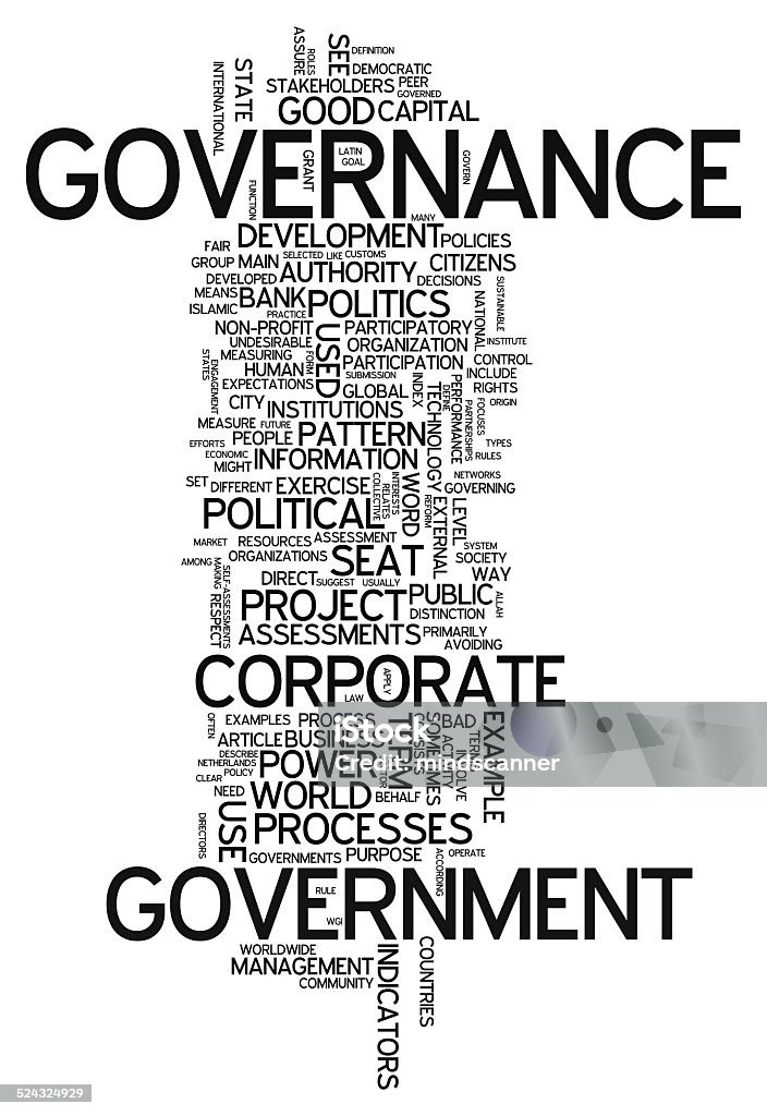 Word Cloud Governance Word Cloud with Governance related tags Business stock illustration