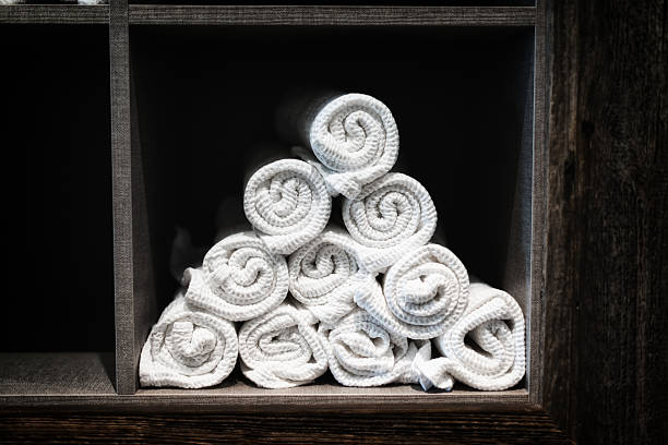 istock white towel pyramid in a spa and wellness resort 524325205