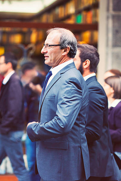 Businessman walking on the busy streets of Istanbul
