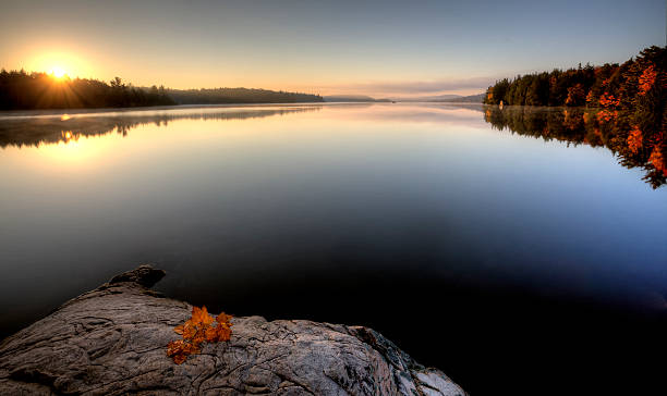istock Lake in Autumn sunrise reflection 524327577