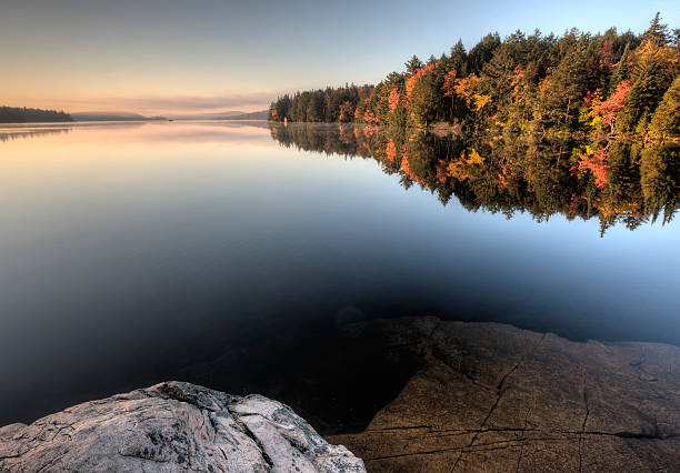 istock Lake in Autumn sunrise reflection 524327581