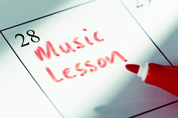 istock 'Music lesson' written on calendar 524329309