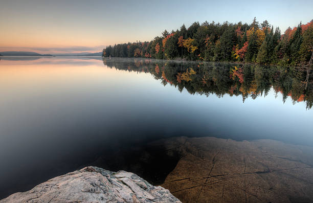 istock Lake in Autumn sunrise reflection 524329363